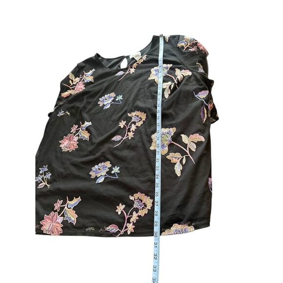 Catherines Blouse Black Plus Lace Floral Embroidered Whimsical Fairy Size 2X - Picture 11 of 11